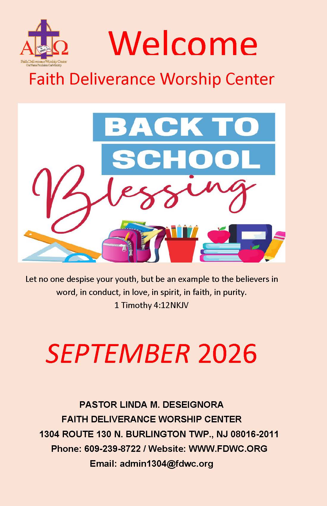Church Bulletin Page