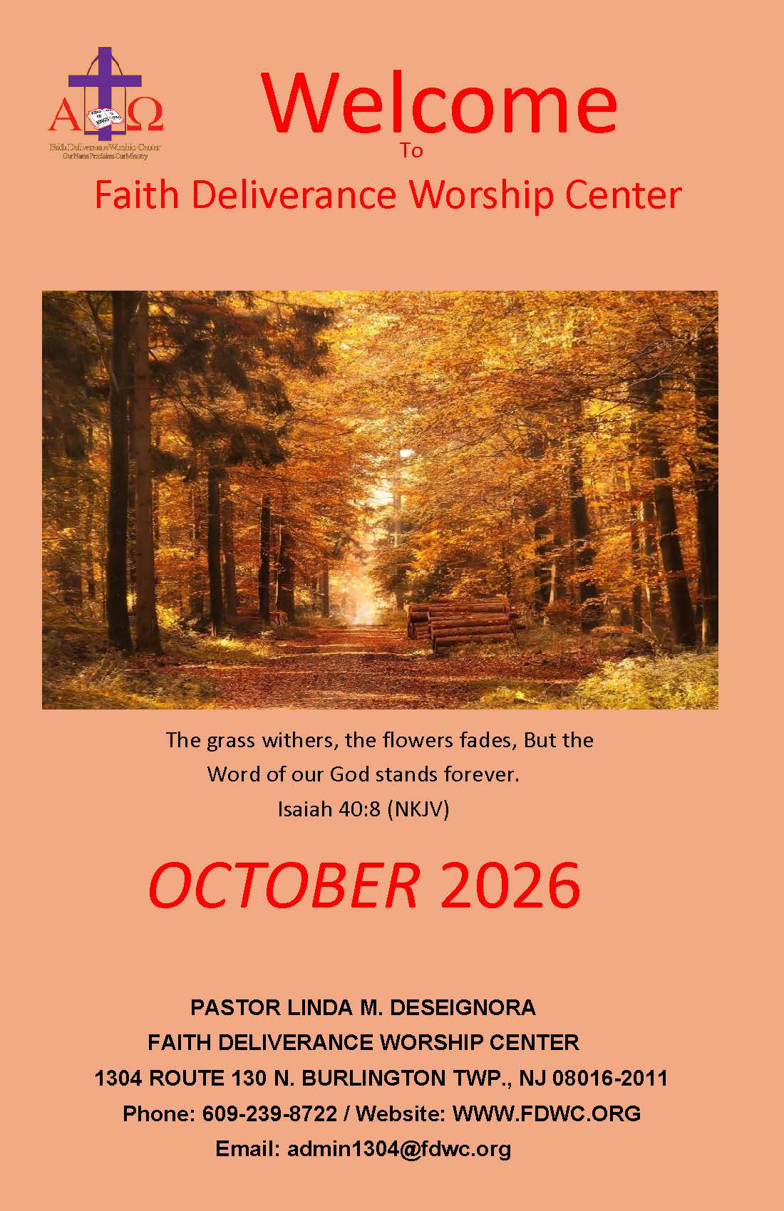 Church Bulletin Page