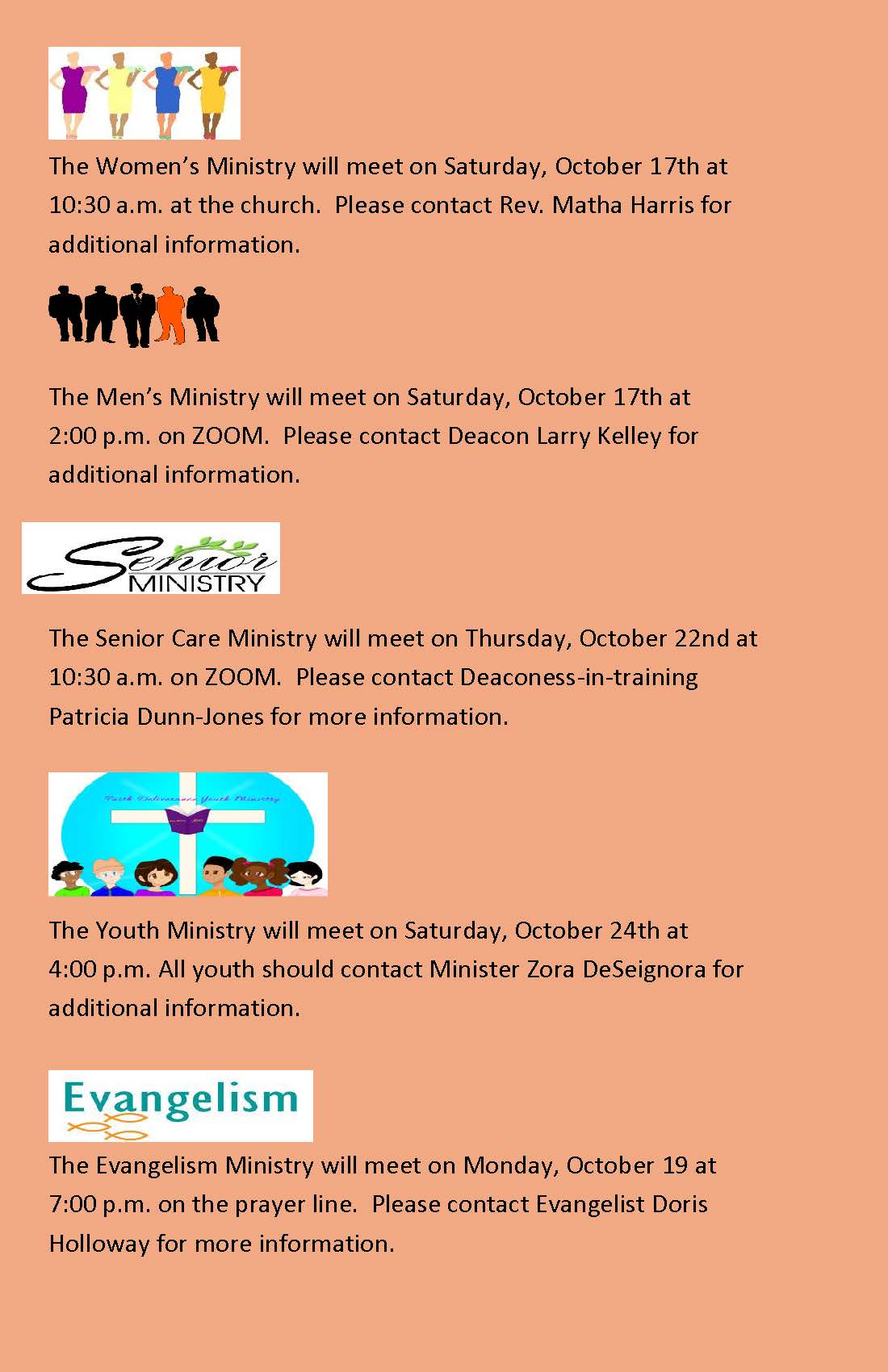 Church Bulletin Page