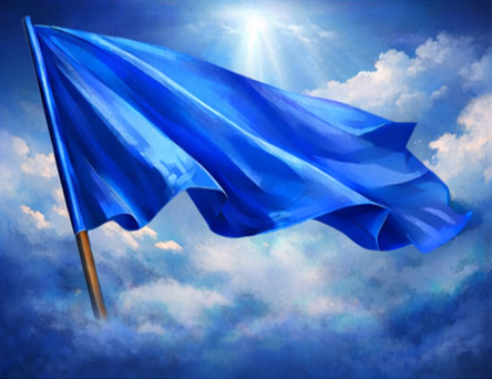 Blue Worship Flag